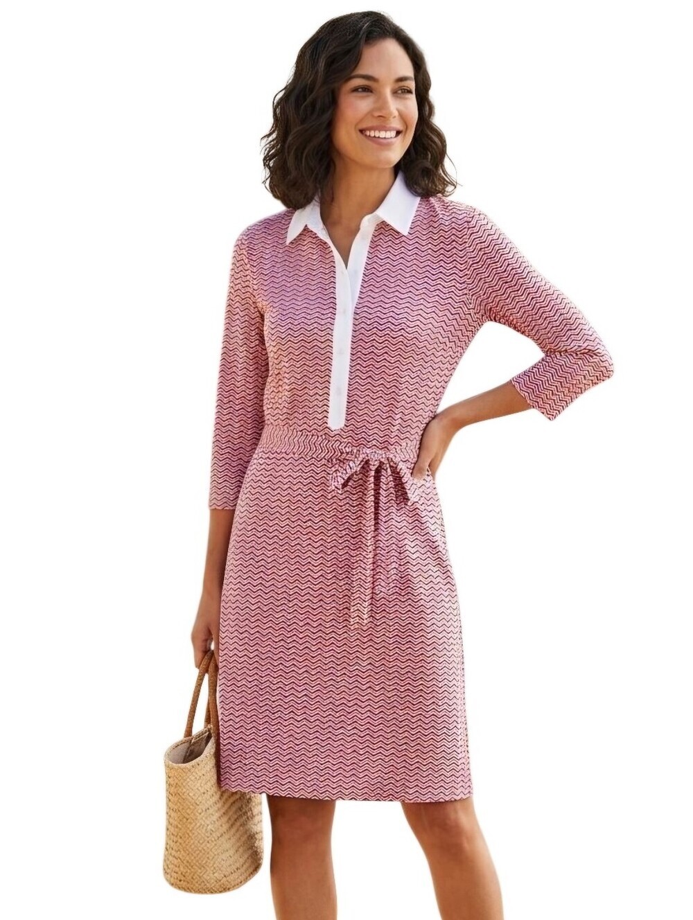 J. Mclaughlin NWT Elsie Dress White Hot Orange Pink Catalina Cloth Size L Design